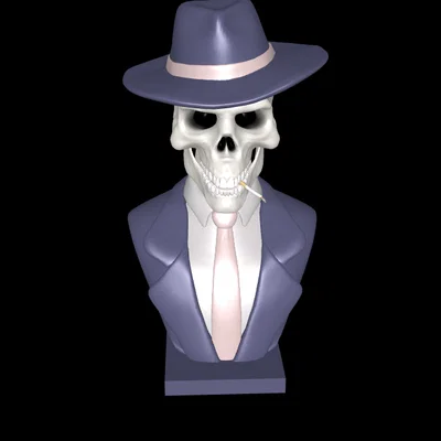 Mô hình đầu lâu Mafia (Skull Mafia) trang trí cực chất cho bàn làm việc