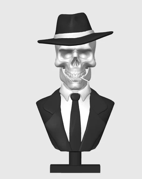 Mô hình đầu lâu Mafia (Skull Mafia) trang trí cực chất cho bàn làm việc - Image 2