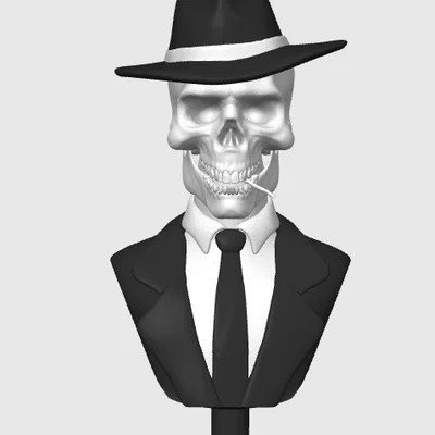 Mô hình đầu lâu Mafia (Skull Mafia) trang trí cực chất cho bàn làm việc