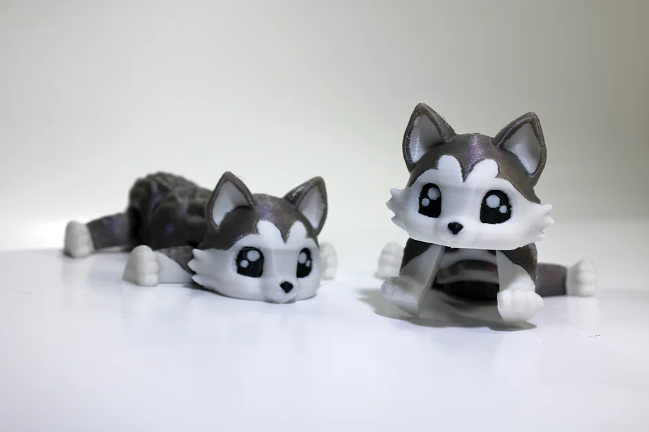 Mô hình chú chó Husky khớp nối đáng yêu (Articulated Husky) in 3D - Image 1