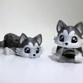 Mô hình chú chó Husky khớp nối đáng yêu (Articulated Husky) in 3D - Thumbnail 1