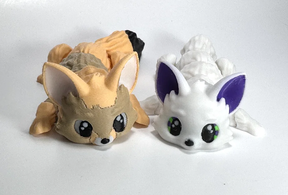 Mô hình cáo linh hoạt Arctic và Fennec in 3D cực đáng yêu - Image 1