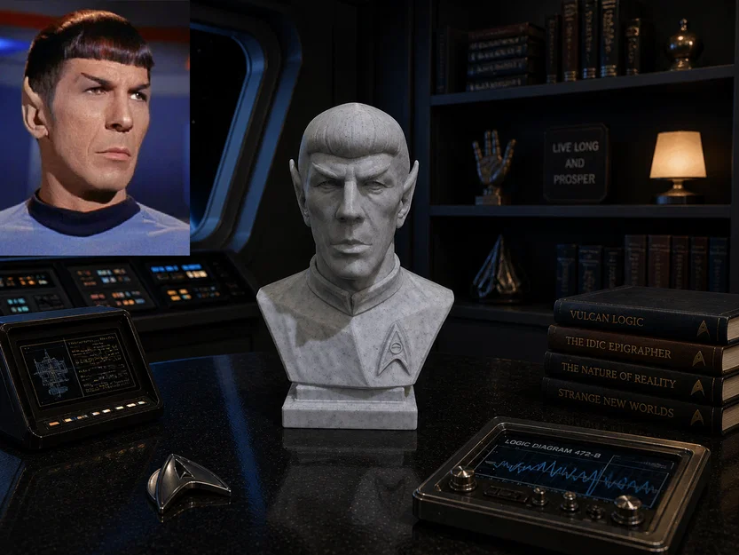 Bust Leonard Simon Nimoy – Phiên bản Spock - Image 1