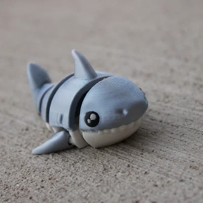 Mô hình cá mập trắng Articulated 3D in 3D linh hoạt cho bé