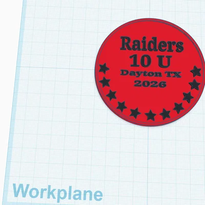 Mô hình huy hiệu lưu niệm Dayton Softball cho đội bóng Raiders