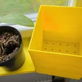 Chậu cây vuông kèm khay hứng nước (có thoát nước) - Thumbnail 1