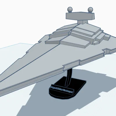 Mô hình 3D tàu chiến Imperial Star Destroyer từ Star Wars