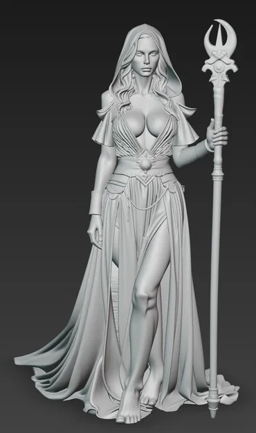 Mô hình 3D Nữ Tư tế Giả tưởng Fantasy Priestess 1 (Tỉ lệ 1:24) - Image 2