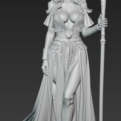 Mô hình 3D Nữ Tư tế Giả tưởng Fantasy Priestess 1 (Tỉ lệ 1:24)