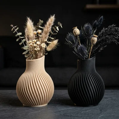 Bình hoa phong cách Japandi tối giản - Mẫu in 3D decor đẹp mắt