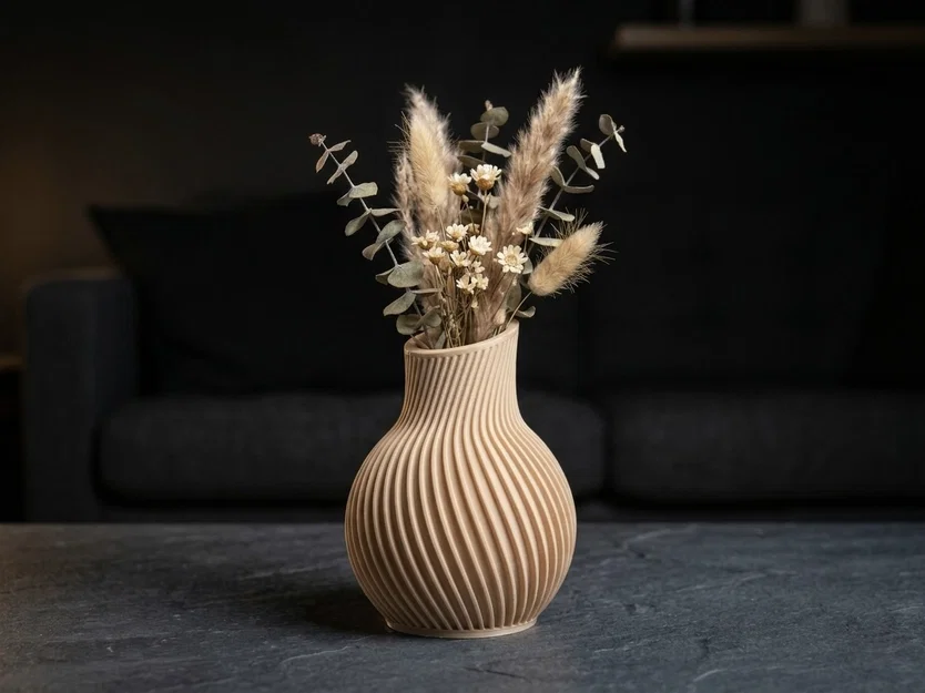 Bình hoa phong cách Japandi tối giản - Mẫu in 3D decor đẹp mắt - Image 2