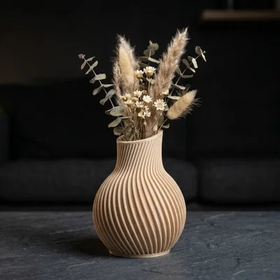 Bình hoa phong cách Japandi tối giản - Mẫu in 3D decor đẹp mắt
