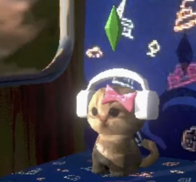 Mô hình mèo Cat Sims 3D độc đáo trang trí bàn làm việc - Image 1