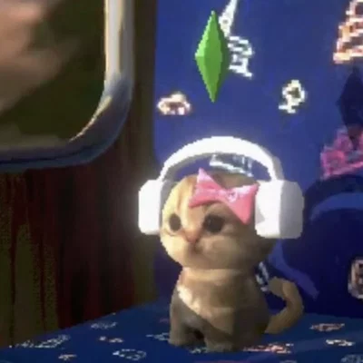 Mô hình mèo Cat Sims 3D độc đáo trang trí bàn làm việc