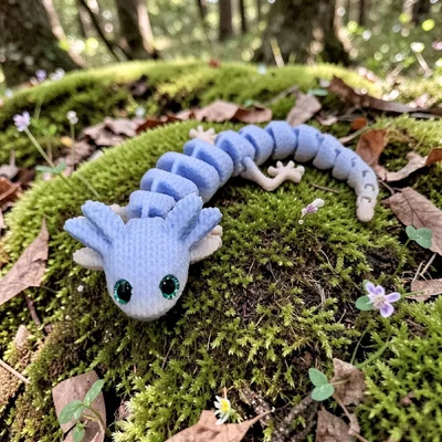 Axolotl Mắt Bự Đan Len – Tương thích mắt thủy tinh 6mm + 8mm
