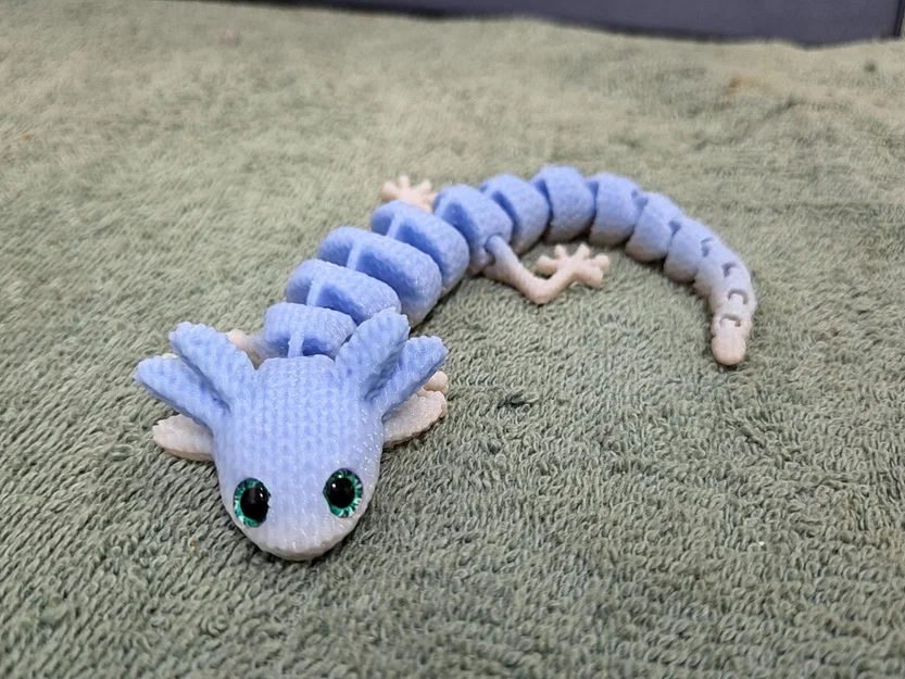 Axolotl Mắt Bự Đan Len – Tương thích mắt thủy tinh 6mm + 8mm - Image 3