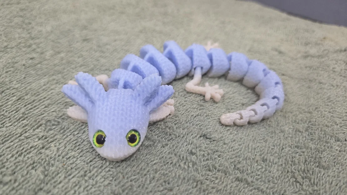 Axolotl Mắt Bự Đan Len – Tương thích mắt thủy tinh 6mm + 8mm - Image 5
