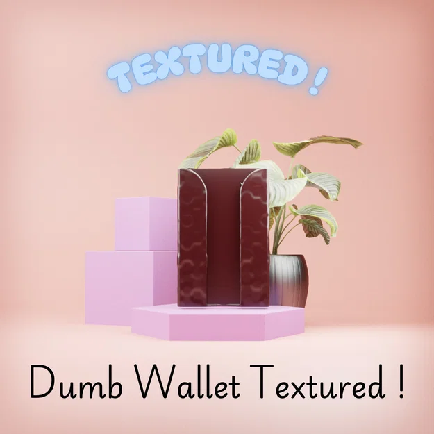Dumb Wallet Textured: Ví đựng thẻ 3D tối giản với bề mặt vân nổi - Image 1