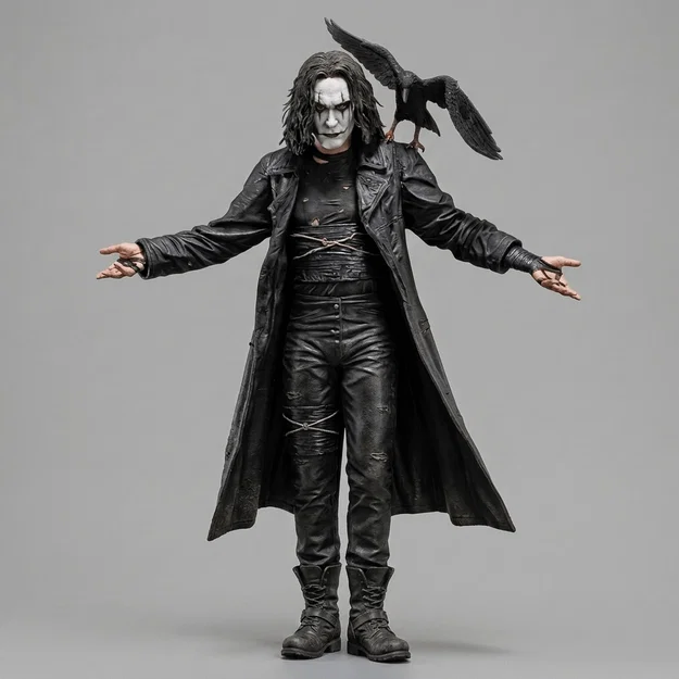 Mô hình 3D nhân vật Eric Draven - The Crow (1994) chất lượng cao - Image 1
