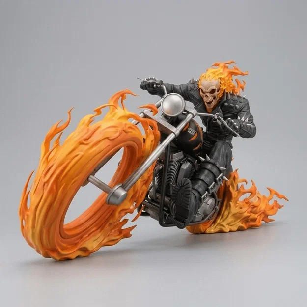 Mô hình 3D Ghost Rider Johnny Blaze 2007 chi tiết sắc nét - Image 1