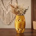 Bình Hoa Modern Gold Fluid Wave Vase – Dáng Sóng Chảy Metallic Gold - Thumbnail 1