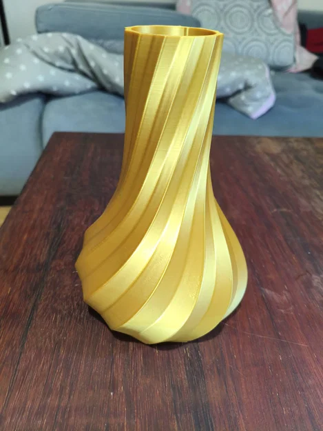 Bình Cắm Modern Gold Twisted Droplet Vase – Giọt Nước Xoắn Vàng Hiện Đại - Image 2