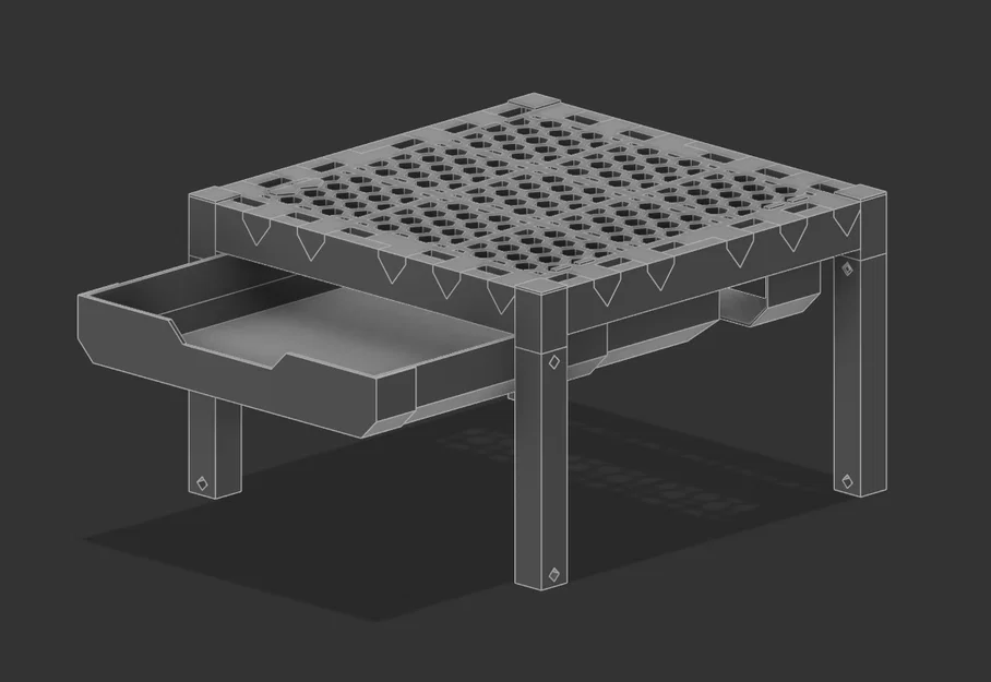 Hệ Kệ Modular Honeycomb Kèm Ngăn Kéo Snap-Fit Treo Dưới Kệ - Image 10