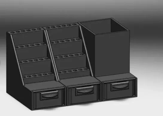 BitForge – Khay organizer modular cho mũi vít hex 25mm kèm ngăn kéo - Image 1