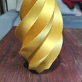 Bình Hoa 3D In Xoắn Ốc Màu Vàng Sang Trọng - Thumbnail 2