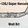 Mô hình trang trí tường máy bay C-130J Super Hercules in 3D - Thumbnail 1
