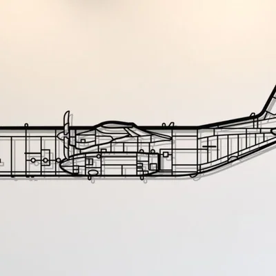 Mô hình trang trí tường máy bay C-130J Super Hercules in 3D