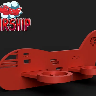 Mô hình lắp ráp 3D Airship (Among Us) - Kit card cực đẹp