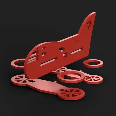 Mô hình lắp ráp 3D Airship (Among Us) - Kit card cực đẹp