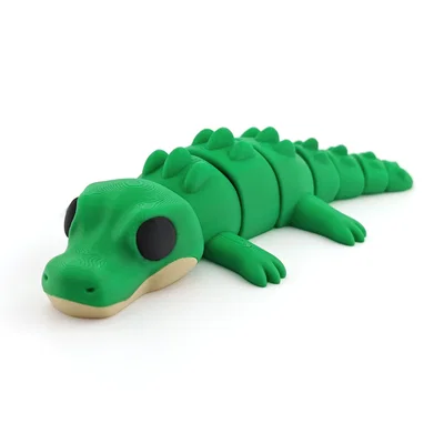 Mô hình cá sấu cử động linh hoạt (Articulated Alligator) in 3D