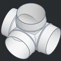 Ống thông gió Ø100mm thẳng + 2 cửa ra - Thumbnail 1
