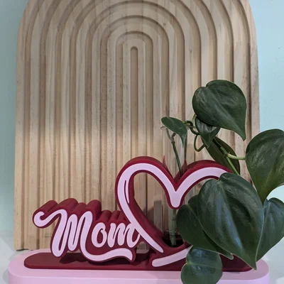 Khay trưng bày cây cảnh hình trái tim tặng mẹ - Quà tặng 3D độc đáo