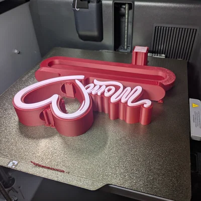 Khay trưng bày cây cảnh hình trái tim tặng mẹ - Quà tặng 3D độc đáo