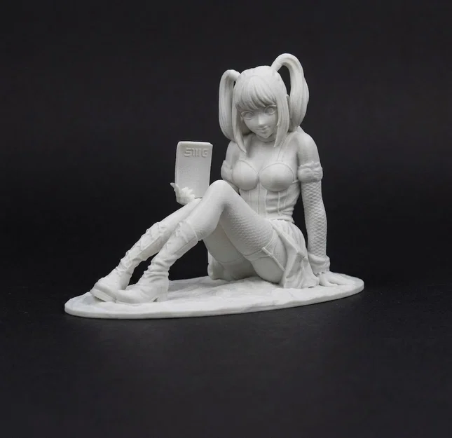 Manga Girl – Mô hình cô gái anime/manga ngồi thư giãn để in 3D - Image 1