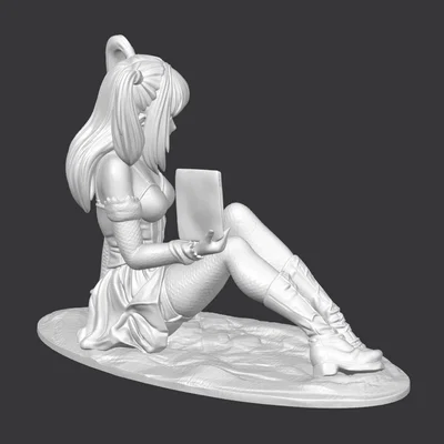 Manga Girl – Mô hình cô gái anime/manga ngồi thư giãn để in 3D