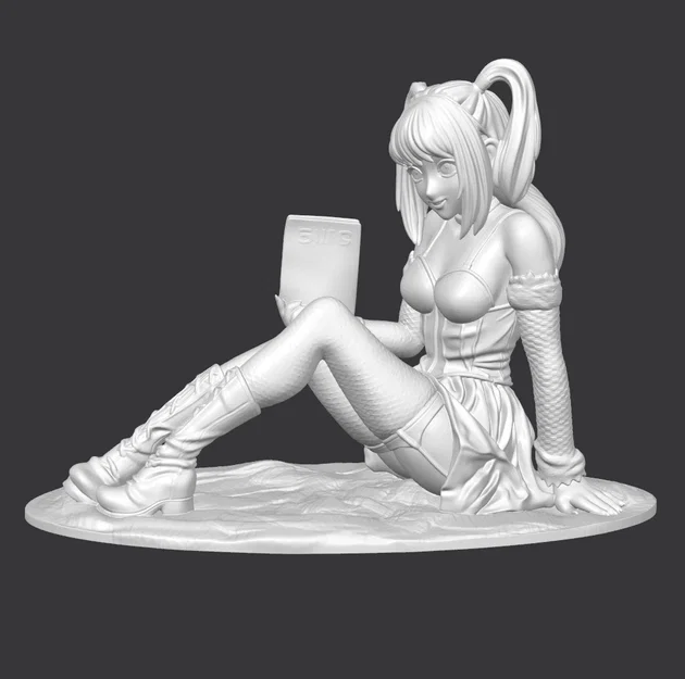 Manga Girl – Mô hình cô gái anime/manga ngồi thư giãn để in 3D - Image 4