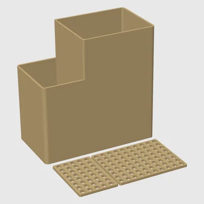 Khay đựng dụng cụ bếp (Utensils Holder) 2 mảnh, đáy tháo rời
