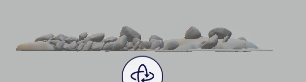Mô hình 3D Dòng Suối Đá Trang Trí Sa Bàn (flusslauf) - Image 1