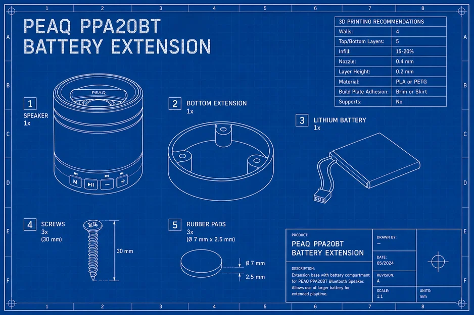 Extension pin cho loa PEAQ PPA20BT - Image 4