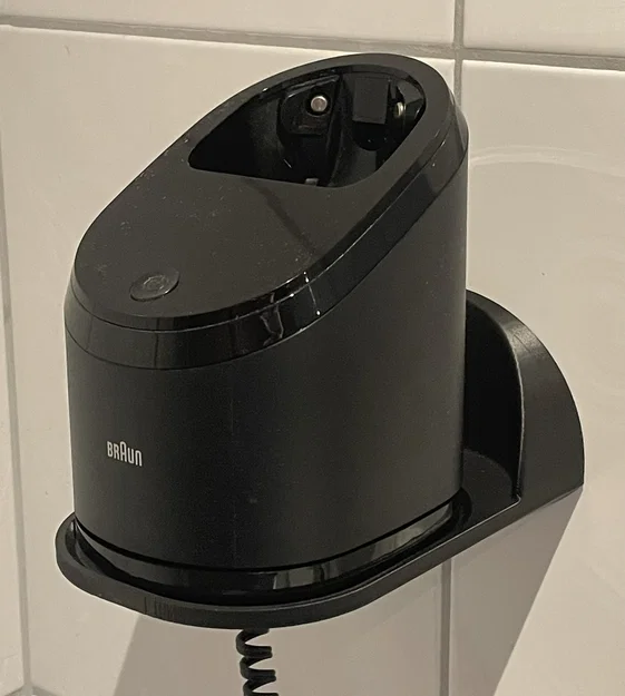 Giá treo tường cho trạm làm sạch máy cạo râu Braun in 3D - Image 2