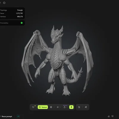 Mô hình rồng lửa Ember Dragon sắc nét cho máy in 3D