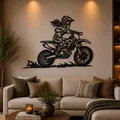 Tranh Treo Tường 2D Motocross Rider Action (STL) - Thumbnail 1