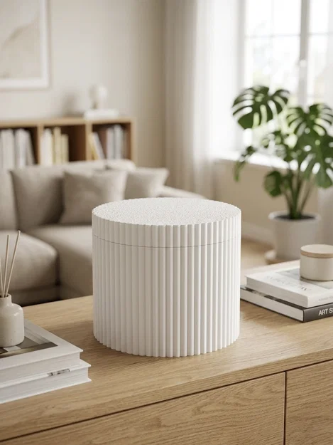 Bình trang trí hiện đại kèm nắp (Vase) - Mẫu in 3D phong cách Japandi - Image 1