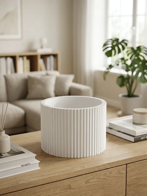 Bình trang trí hiện đại kèm nắp (Vase) - Mẫu in 3D phong cách Japandi - Image 2