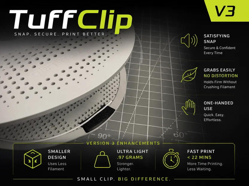 TuffClip V3 – Kẹp filament cho spool Bambu Lab - Image 1