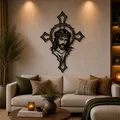 Chúa Giêsu Trong Thập Giá – Jesus Face Cross 2D Wall Art (STL) - Thumbnail 1